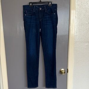 AG Adriano Goldschmied Women's Dark Blue Skinny Jeans Cigarette Leg 26R